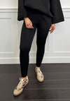 Serafina Ribbed High Waisted Leggings, Black