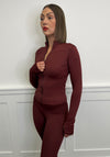 Serafina Full Zip Leisurewear Jacket, Wine