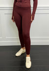 Serafina Plain High Waisted Leggings, Wine