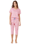 Indigo Sky Dotty Dogs Capri Pyjama Set, Pink