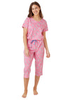 Indigo Sky Dotty Dogs Capri Pyjama Set, Pink