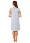 Indigo Sky Ditsy Floral Frill Nightdress, Blue