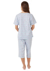 Indigo Sky Ditsy Floral Capri Pyjama Set, Blue