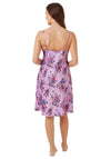 Indigo Sky Twilight Floral Satin Chemise, Lilac