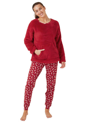 Indigo Sky Dachshund Pyjama Set, Red