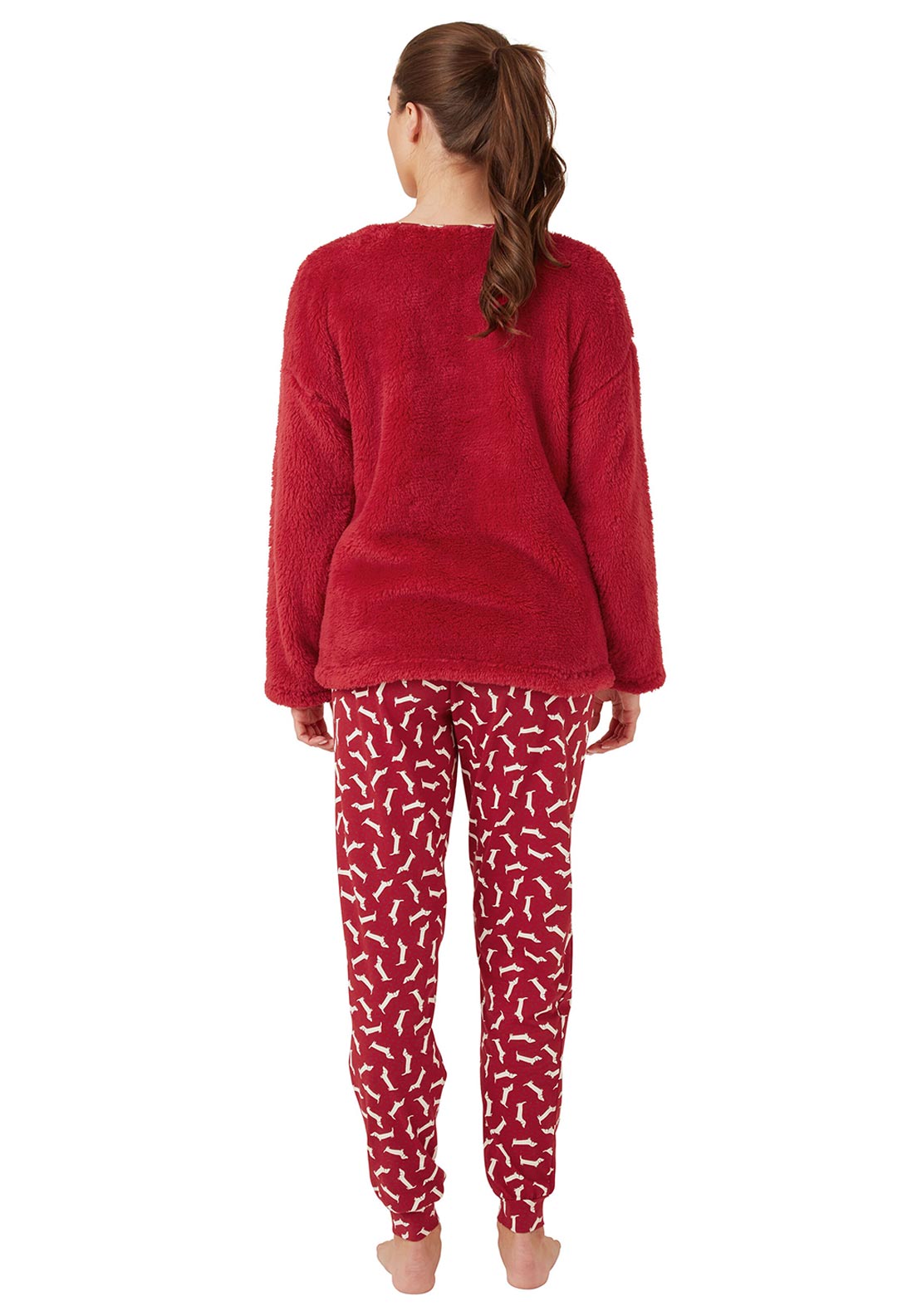 Indigo Sky Dachshund Pyjama Set, Red