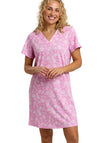 Indigo Sky Pineapple Print Short Sleeve Nightdress, Pink