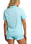 Indigo Sky Pineapple Print Short Pyjama Set, Blue