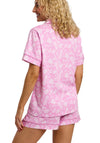 Indigo Sky Pineapple Print Short Pyjama Set, Pink