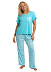 Indigo Sky Pineapple Print Pyjama Set, Blue