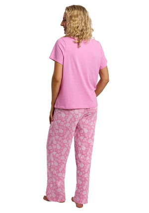 Indigo Sky Pineapple Print Pyjama Set, Pink