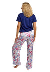 Indigo Sky Vibrant Floral Pyjama Set, Navy