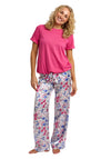 Indigo Sky Vibrant Floral Pyjama Set, Pink