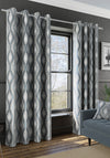 EA Design Inca Interlined 90x90” Eyelet Curtains, Wedgewood