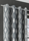 EA Design Inca Interlined 90x90” Eyelet Curtains, Wedgewood