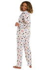 Indigo Sky Dog Print Brushed Cotton Pyjama Set, Cream