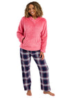 Indigo Sky Check Pyjama Set, Pink