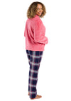 Indigo Sky Check Pyjama Set, Pink