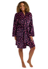 Indigo Sky Animal Print Fleece Dressing Gown, Navy