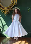 Isabella IS26344 Communion Dress, White