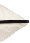 Riva Paoletti Meridian Large Velvet Cushion 55x55cm, Ivory/Black