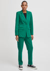 ICHI Kate Lapel Collar Blazer, Cadmium Green