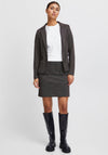 Ichi Herringbone Print Blazer, Black Multi