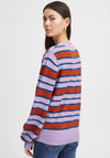 Ichi Striped Jumper, Purple Multi