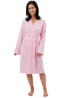 Indigo Sky Long Sleeve Waffle Dressing Gown, Pink