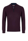 Andre Inch Quarter Zip Sweater, Burgundy