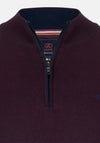 Andre Inch Quarter Zip Sweater, Burgundy
