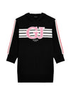 Guess Older Girl Long Sleeve Hooded Jumper Dress, Black