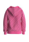 Guess Older Girl Oversized Print Hoodie, Pink