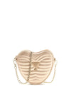 Guess Girl Heart Metallic Crossbody Bag, Rose Gold