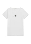 Guess Older Girl Ribbed Short Sleeve Tee, White