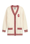 Guess Older Girl Long Cardigan, Cream
