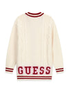 Guess Older Girl Long Cardigan, Cream