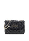 Guess Older Girl Quilted Shoulder Bag with Coin Purse, Black