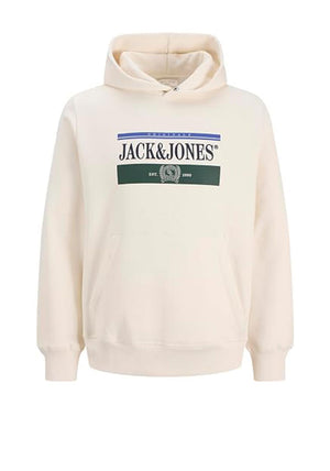 Jack & Jones Frederiksberg Graphic Box Hoodie, Off White