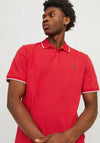 Jack & Jones Logo Polo Shirt, True Red