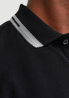 Jack & Jones Logo Polo Shirt, Black