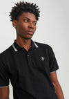 Jack & Jones Logo Polo Shirt, Black