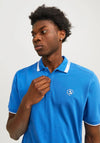 Jack & Jones Logo Polo Shirt, Blue Iolite