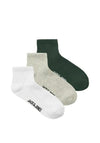 Jack & Jones Nate 3 Pack Socks, Green Multi