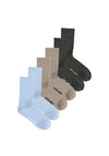 Jack & Jones Nolan 6 Pack Tennis Socks, Greige Multi