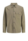 Jack & Jones Tyler Herringbone Overshirt, Smokey Olive Green