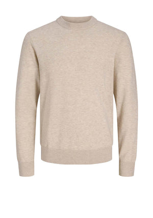 Jack & Jones Perfect Wool Blend Knit Sweater, Beige