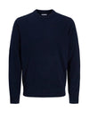 Jack & Jones Perfect Wool Blend Knit Sweater, Navy