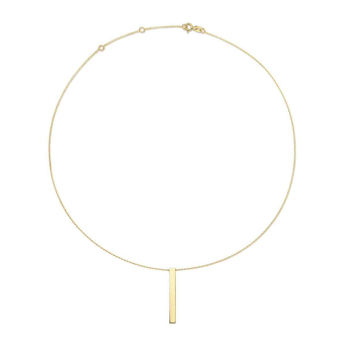 Jackie Jewellery Long Bar Necklace, Gold