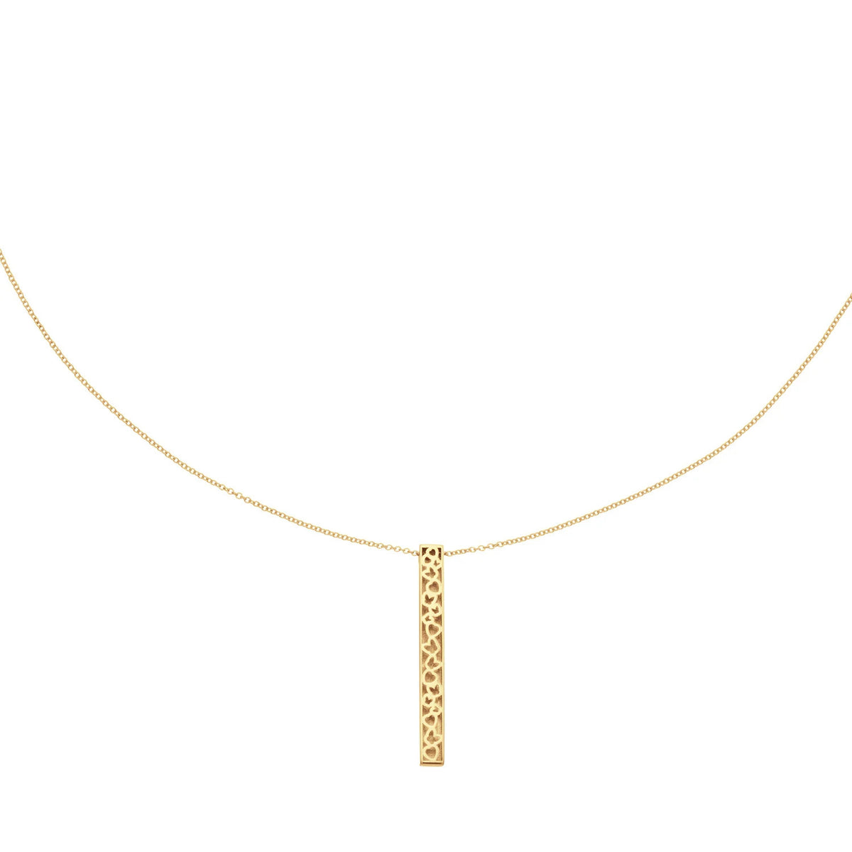 Jackie Jewellery Long Bar Necklace, Gold